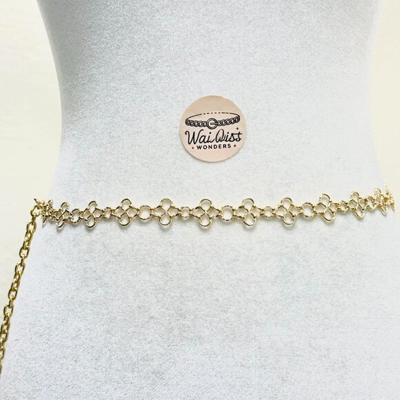 Accessories - Y2K Gold waist chain belt